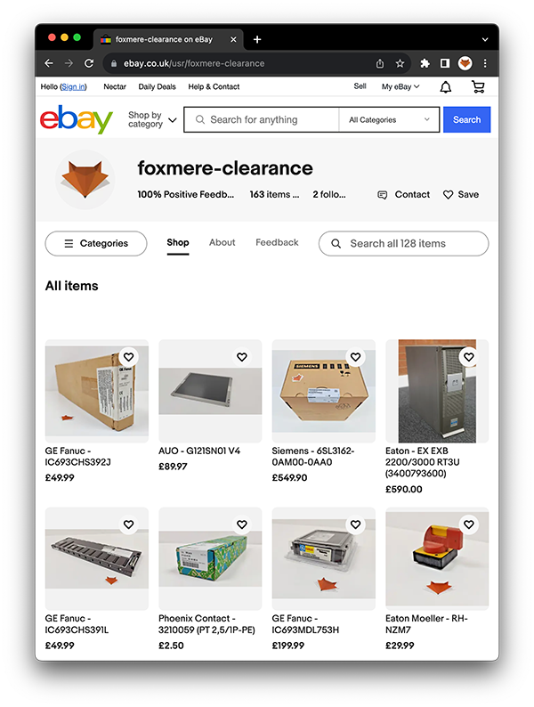 Foxmere Clearance, Foxmere's eBay store