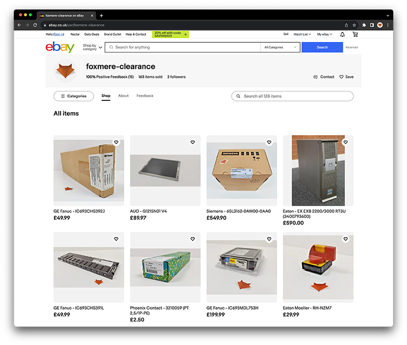 Foxmere Clearance, Foxmere's eBay store