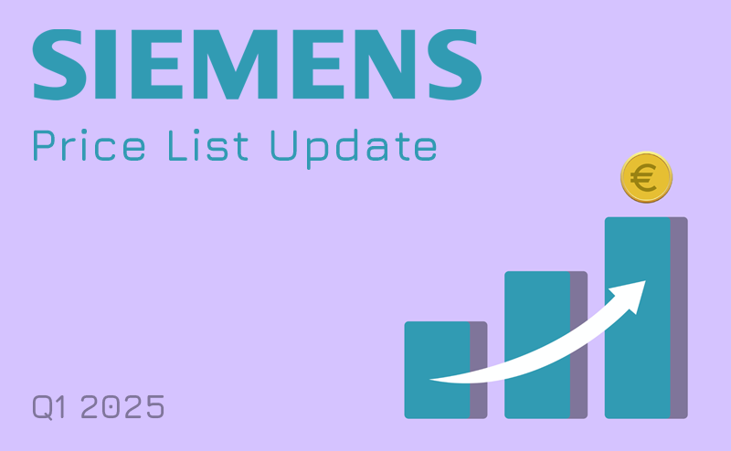 Siemens price list update Q1 2025