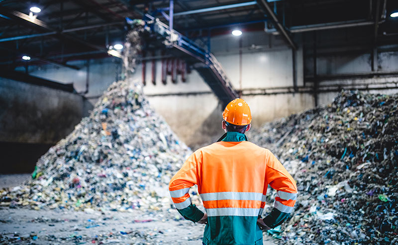 Plastic waste going to landfill